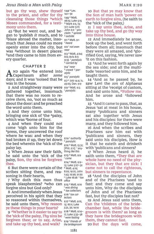 KJV Large Print Center Column Reference Bible Black Leathersoft Indexed (op)