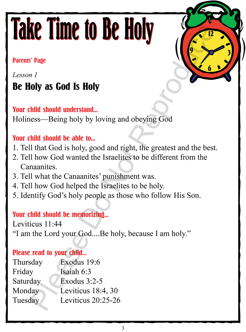 Take Time to be Holy - Leviticus-Numbers