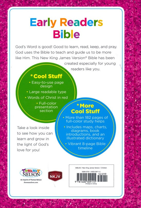 NKJV Early Readers Bible - Pink Hardback