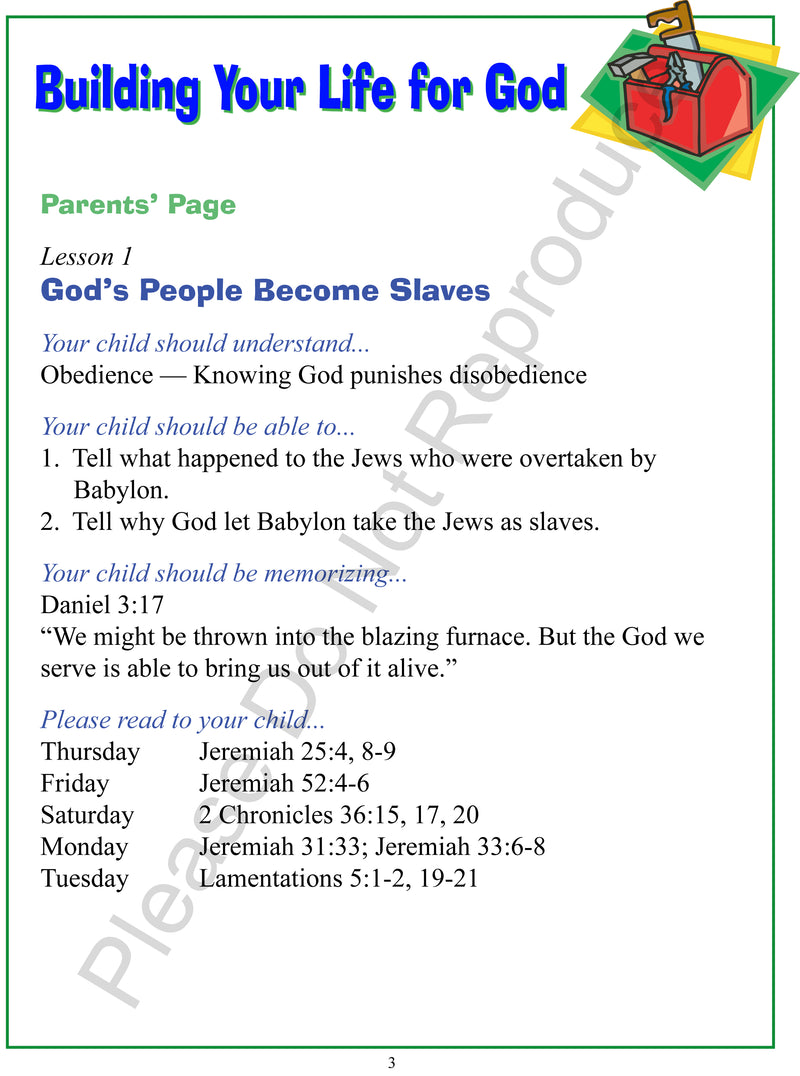 Building Your Life For God - Ezra, Nehemiah, Esther, Daniel, Ezekiel, Haggai, & Malachi
