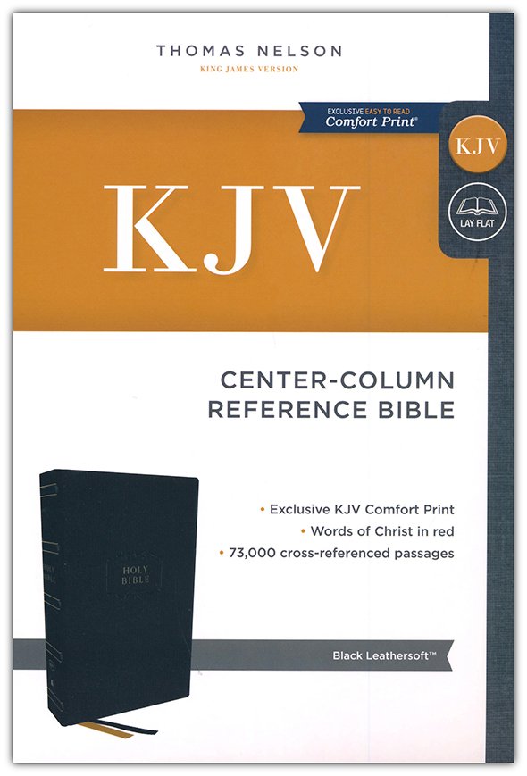 KJV Center Column Reference Bible Black Leathersoft