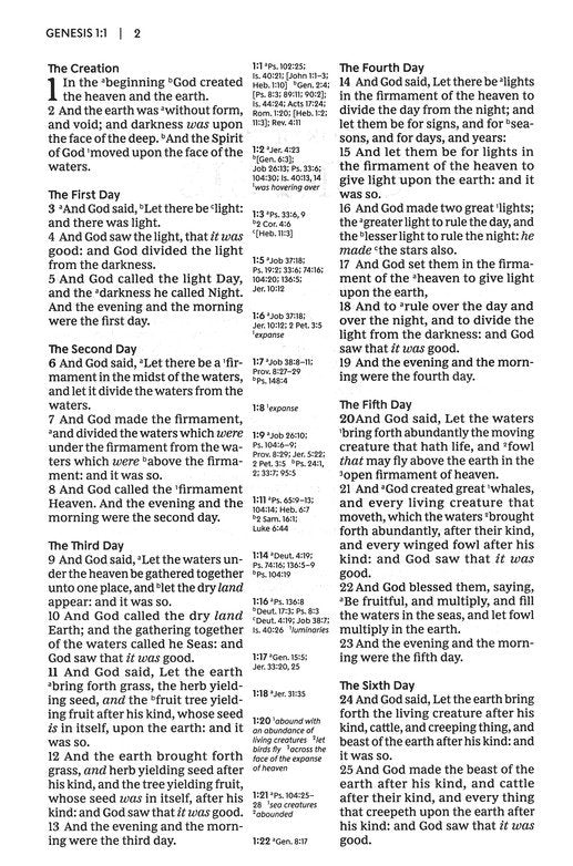 KJV Center Column Reference Bible Black Leathersoft