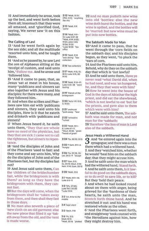 KJV Center Column Reference Bible Purple Leathersoft (op)
