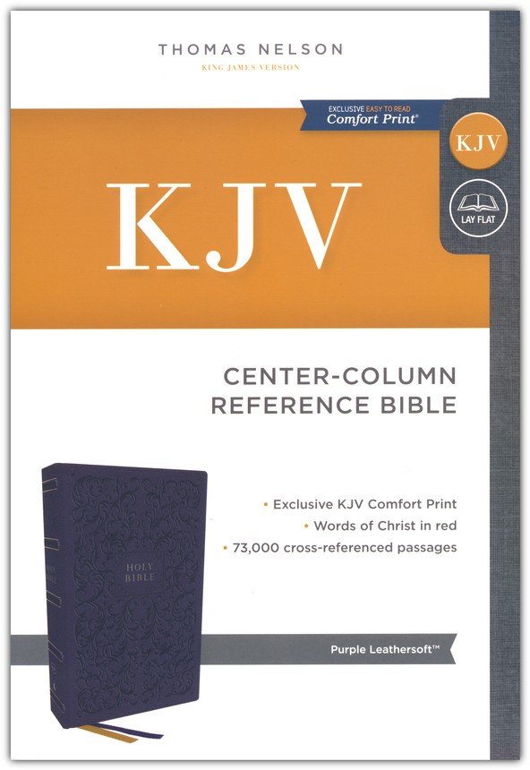 KJV Center Column Reference Bible Purple Leathersoft (op)