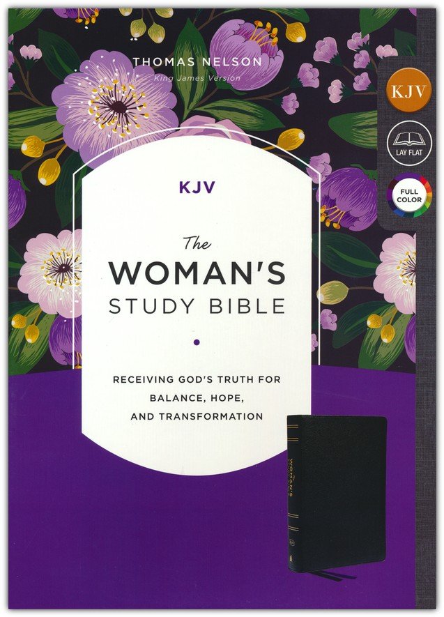 KJV Woman's Study Bible Black Genuine Leather *