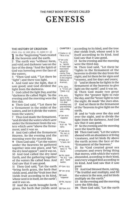 NKJV Compact Center-Column Ref. Bible Brown Leathersoft