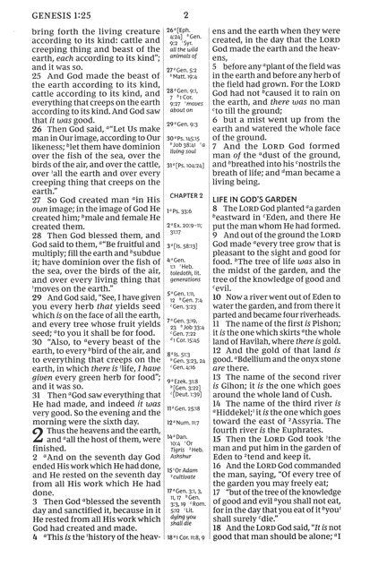 NKJV Compact Center-Column Ref. Bible Brown Leathersoft