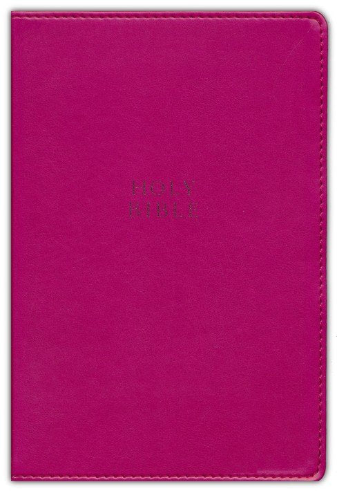 NKJV Compact Center-Col. Ref. Bible Dark Rose Leathersoft, Indexed (op)