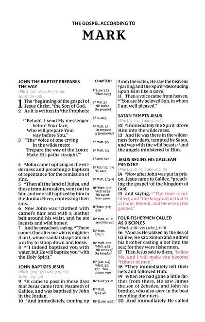 NKJV Compact Center-Col. Ref. Bible Dark Rose Leathersoft, Indexed (op)