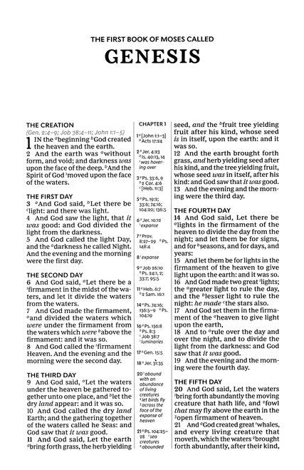 KJV Compact Center-Column Reference Bible Brown Leathersoft