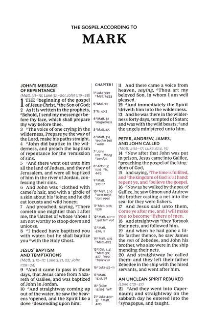 KJV Compact Center-Column Reference Bible Brown Leathersoft