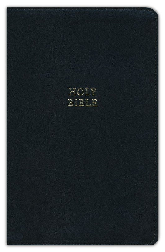 NKJV Single-Column Verse-by-Verse Ref Bible Black Bonded, Indexed