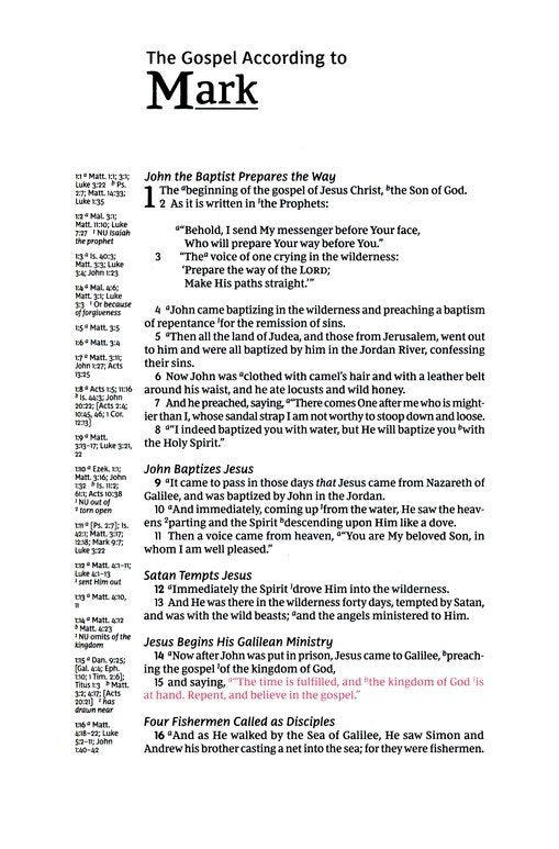 NKJV Single-Column Verse-by-Verse Ref Bible Black Bonded, Indexed