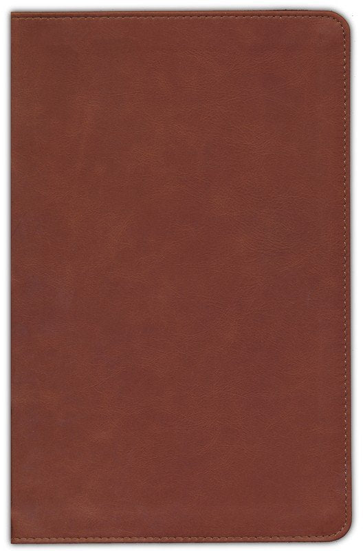 NKJV Single-Column Verse-by-Verse Ref Bible Brown Genuine Leather
