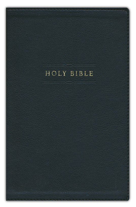NKJV Personal Size Large Print EoP Ref Bible Black Leathersoft