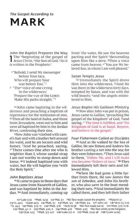 NKJV Personal Size Large Print Ref Bible Brown Leathersoft