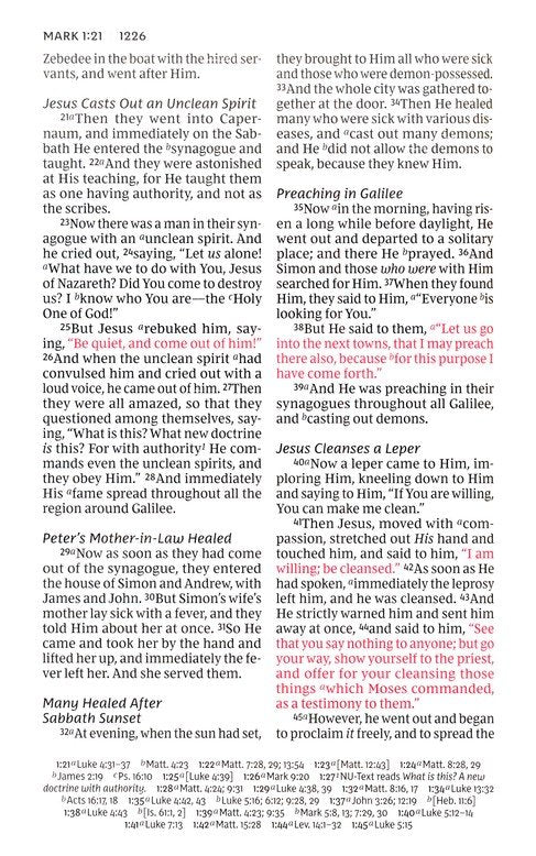 NKJV Personal Size Large Print Ref Bible Brown Leathersoft