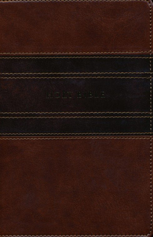 NKJV Personal Size Large Print Reference Bible Brown Leathersoft Indexed