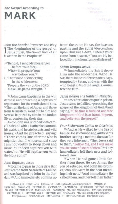 NKJV Personal Size Large Print Reference Bible Brown Leathersoft Indexed