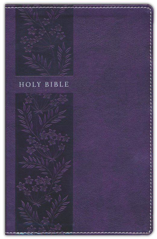 NKJV Personal Size Large Print EoP Reference Bible Purple Leathersoft