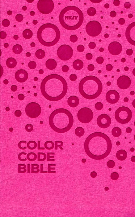 NKJV Color Code Bible for Kids Pink Leathersoft