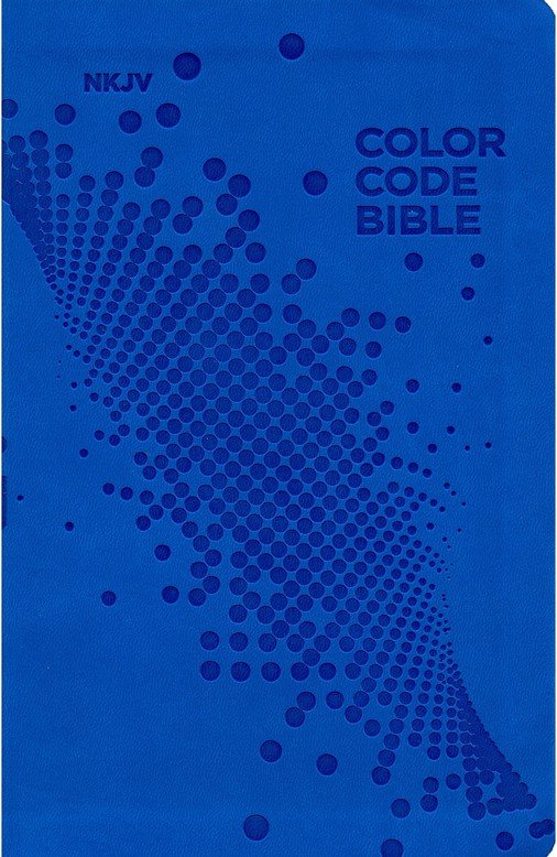 NKJV Color Code Bible for Kids Blue Leathersoft
