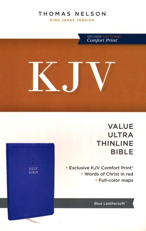 KJV Value Ultra Thinline Bible Blue Leathersoft