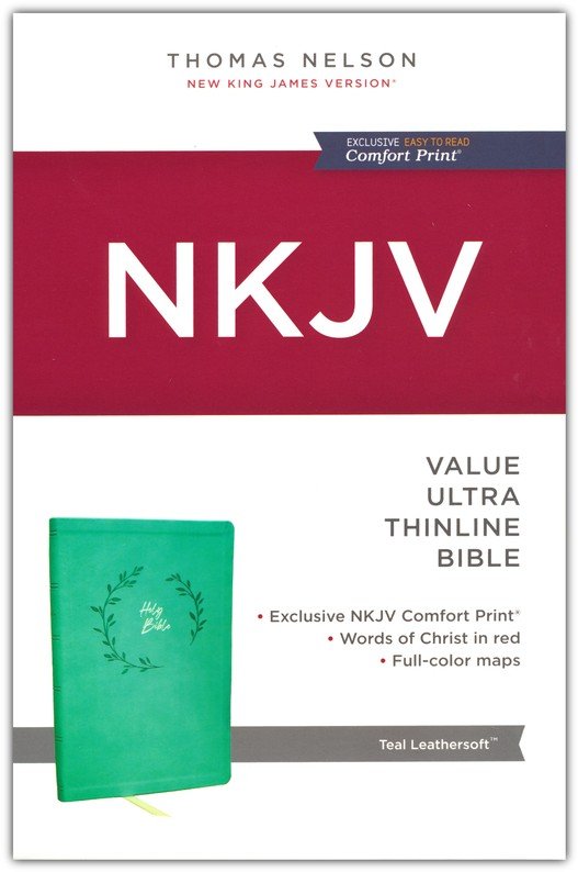 NKJV Value Ultra Thinline Bible Teal Leathersoft