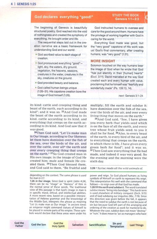 NKJV Color Code Study Bible Brown Leathersoft Indexed