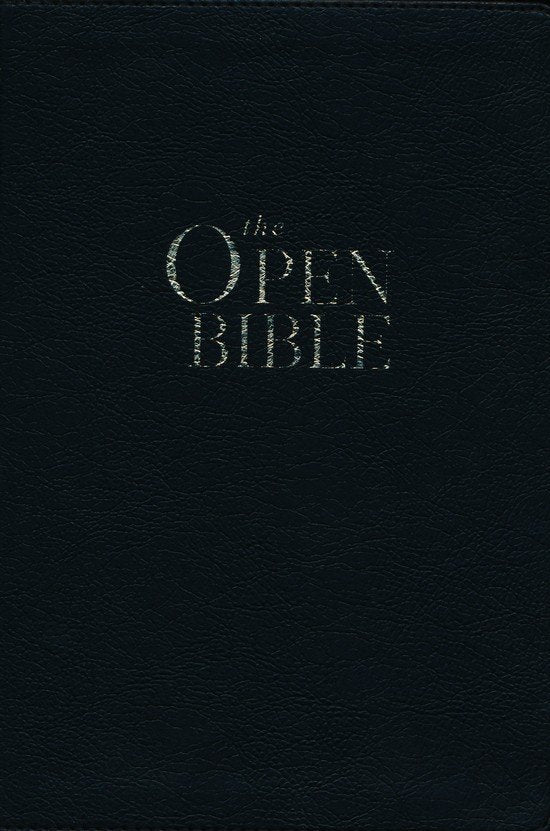 NKJV Open Bible Black Leathersoft, Indexed