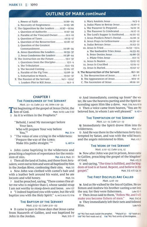NKJV Open Bible Black Leathersoft, Indexed