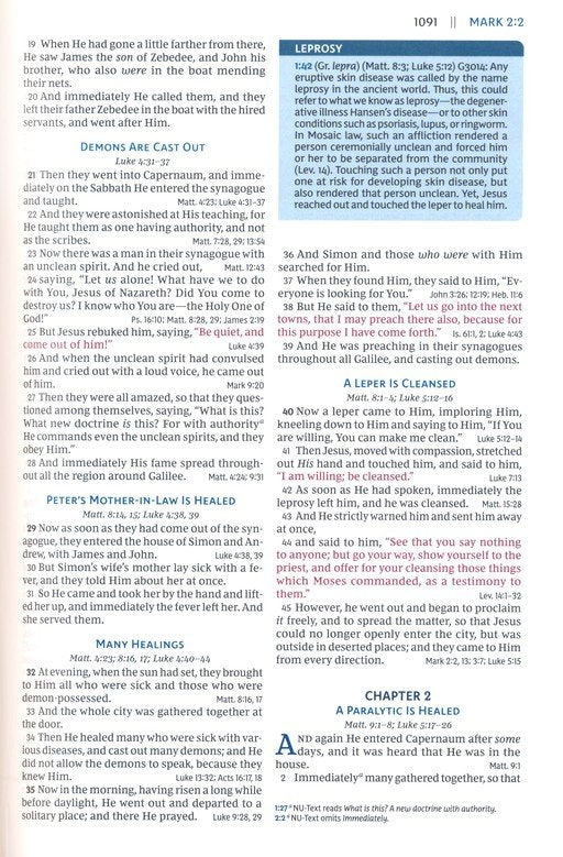 NKJV Open Bible Black Leathersoft, Indexed