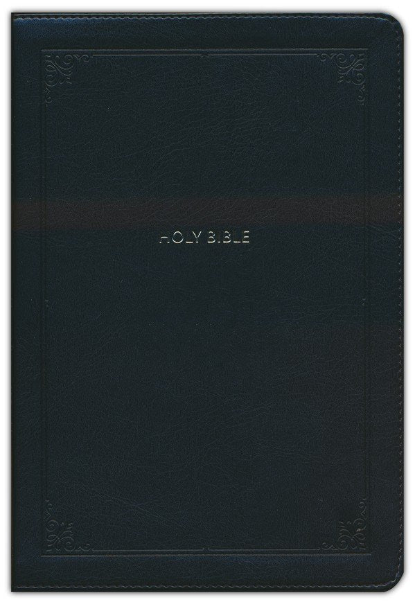 NKJV Giant Print End-of-Verse Reference Bible, Black Leathersoft