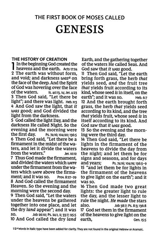 NKJV Giant Print End-of-Verse Reference Bible, Black Leathersoft