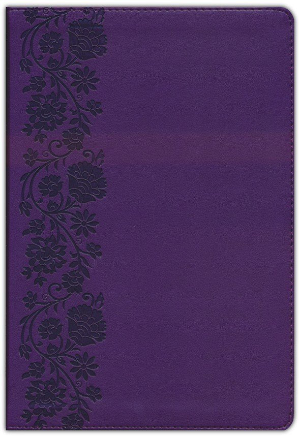 NKJV Giant Print End-of-Verse Reference Bible, Purple Leathersoft