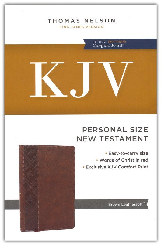 KJV Personal Size New Testament Brown Leathersoft