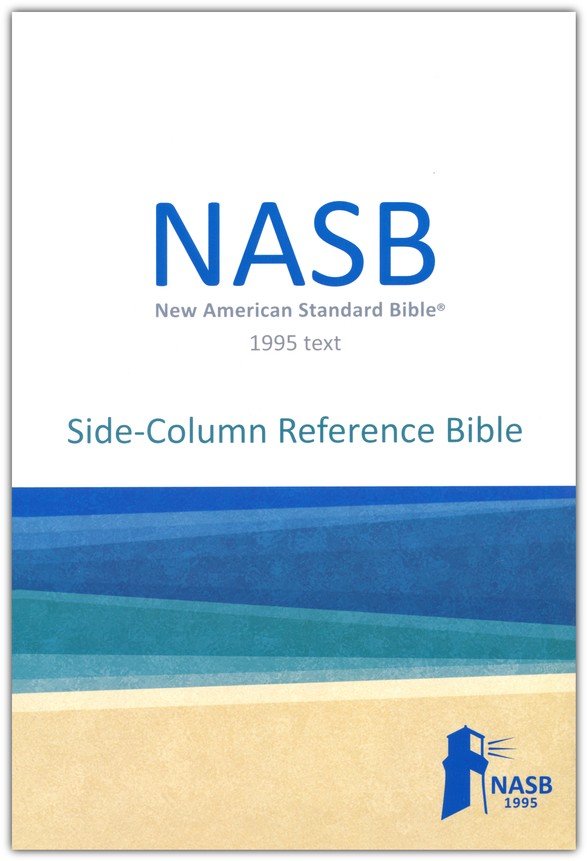 NAS 1995 Side Column Reference Bible, Blue Leathertex