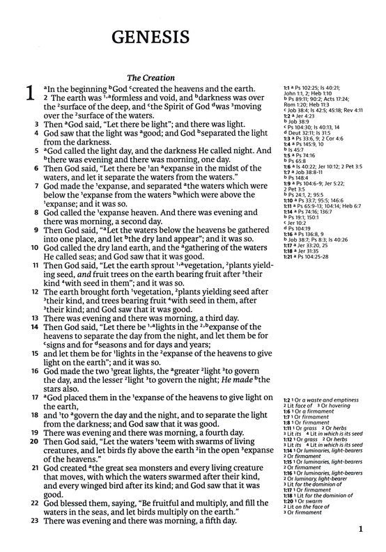 NAS 1995 Side Column Reference Bible, Blue Leathertex