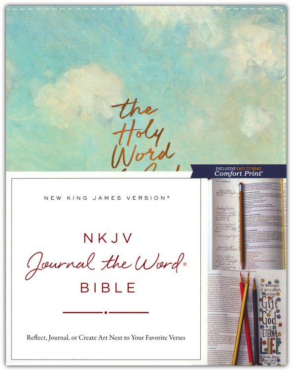 NKJV Journal the Word Bible Sky Hardback (top*)