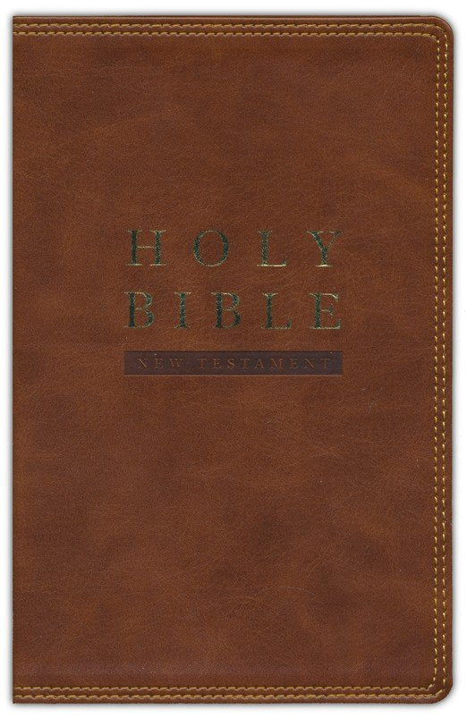 NKJV Super Giant Print New Testament Brown Leathersoft Indexed