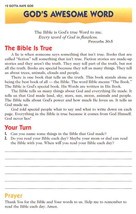Gotta Have God! Cool Devotions for Boys Ages 6-9 V1