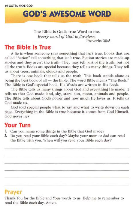 Gotta Have God! Cool Devotions for Boys Ages 6-9 V1