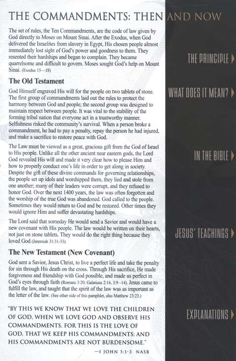 The Ten Commamdments Pamphlet