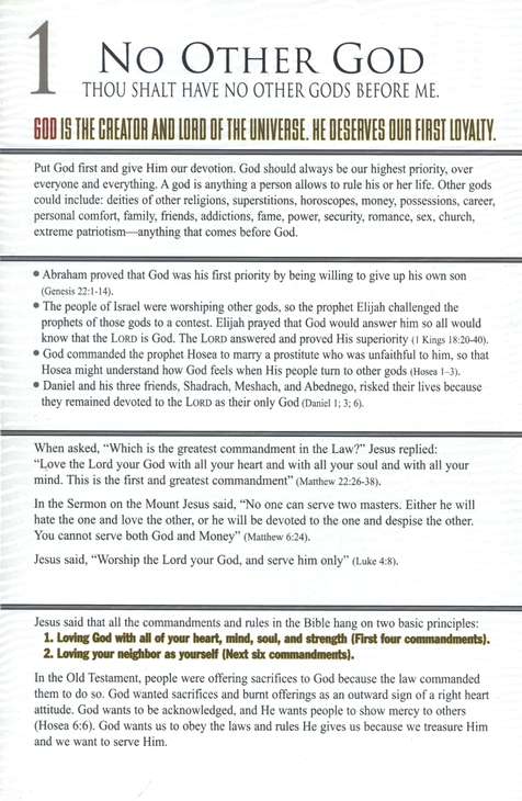 The Ten Commamdments Pamphlet