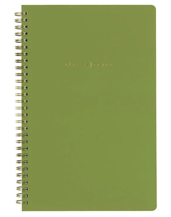 Church Notes with Maps Olive Notebook