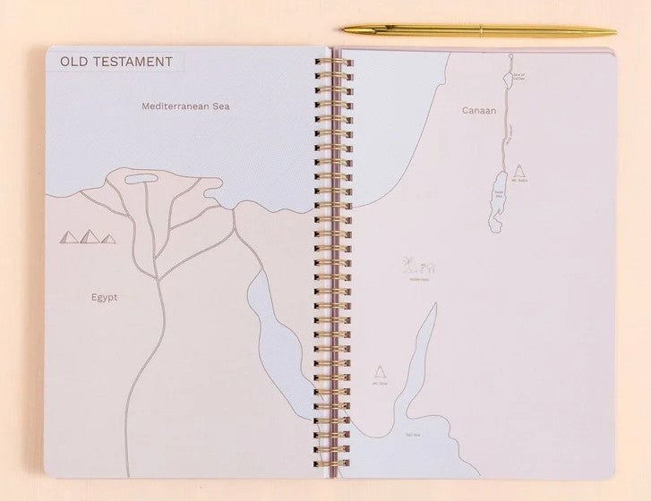 Church Notes with Maps Olive Notebook
