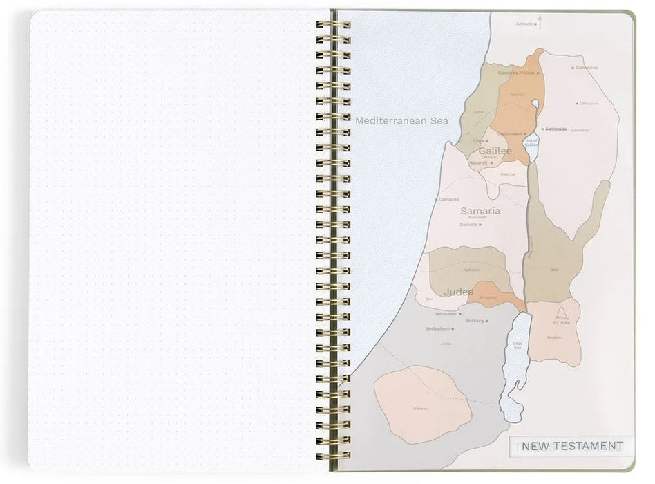 Church Notes with Maps Olive Notebook