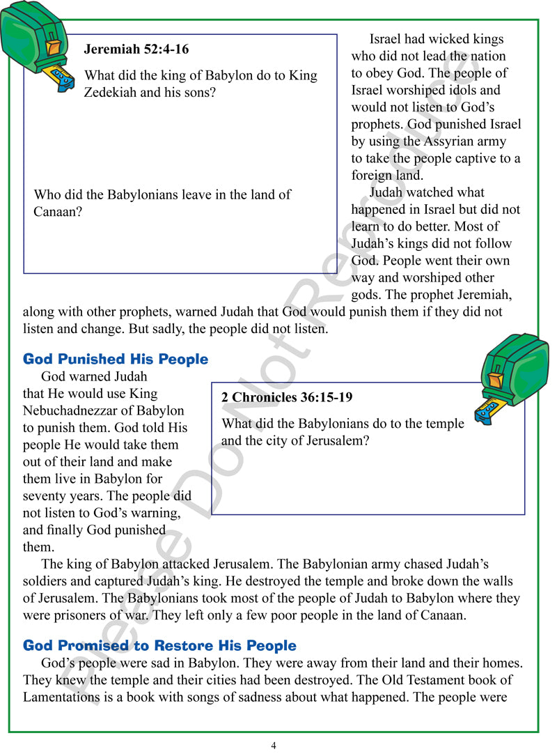 Building Your Life For God - Ezra, Nehemiah, Esther, Daniel, Ezekiel, Haggai, & Malachi