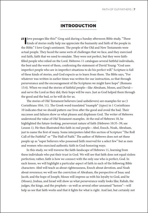 Faith of Our Fathers: A Study of Hebrews 11