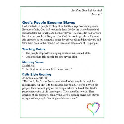 Building Your Life For God - Ezra, Nehemiah, Esther, Daniel, Ezekiel, Haggai, & Malachi